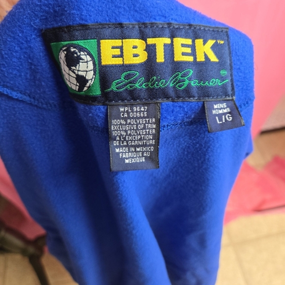 EDDIE BAUER TECH POLAR FLEECE VEST BLUE SZ L - Picture 5 of 7